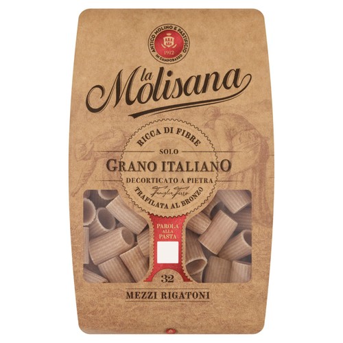 La Molisana Wholewheat Mezzi Half Rigatoni Pasta No.32 thumbnail 2