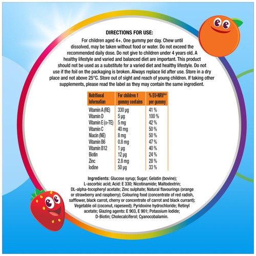 Centrum Kids Gummy Multivitamins, Orange and Mixed Berry thumbnail 2