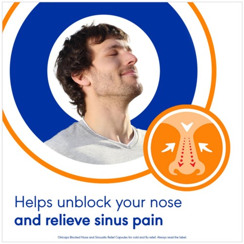 Otricaps Blocked Nose and Sinusitis Relief Capsules thumbnail 2