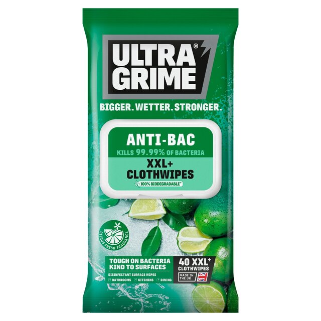 UltraGrime Anti-Bac XXL Clothwipes