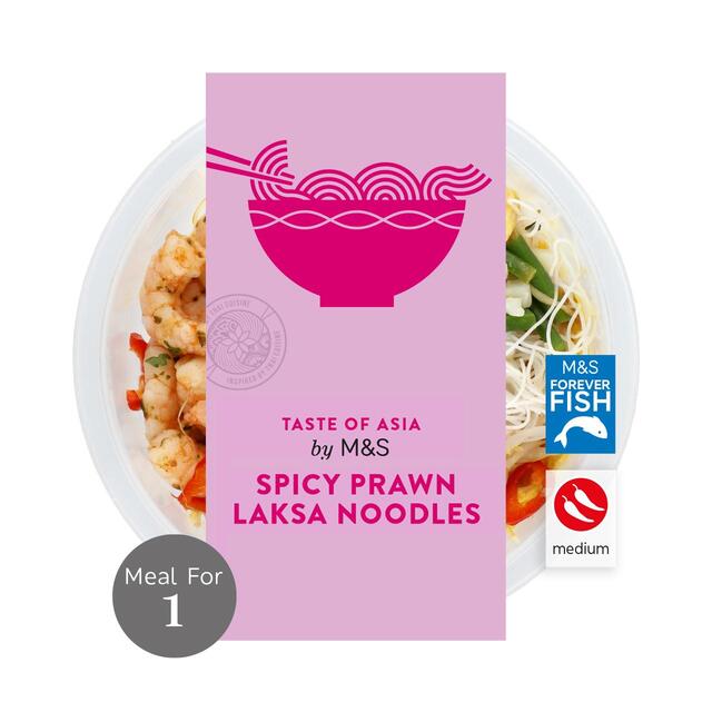 M&S Spicy Prawn Laksa Noodles Bowl - Taste of Asia thumbnail 2