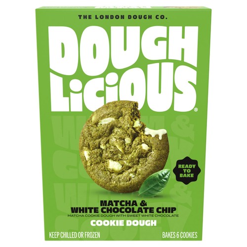 Doughlicious Matcha & White Chocolate Ready to Bake Cookie Dough