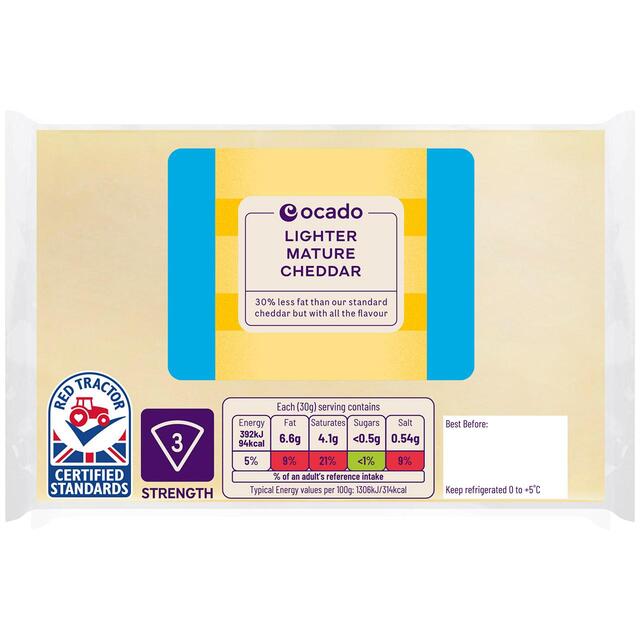 Ocado Lighter Mature Cheddar thumbnail 2