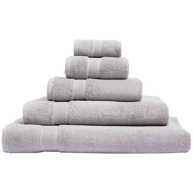 M&S Super Soft Pure Cotton Face Towels, Light Grey