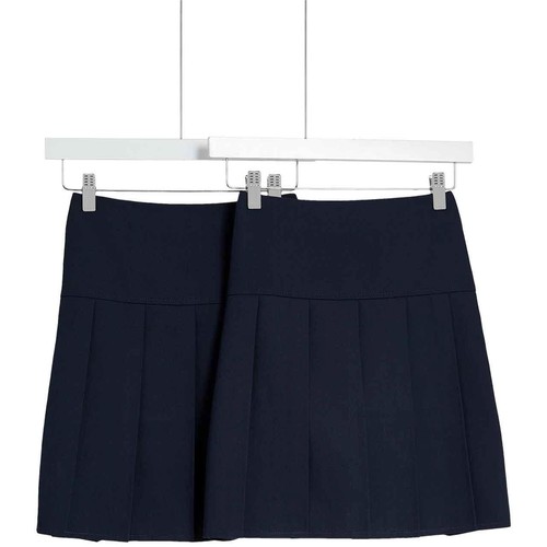M&S 2Pk Pleated Skirt, 4-5 Years, Navy thumbnail 2