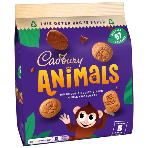 Cadbury Animals Chocolate Biscuits Snack Packs thumbnail 3