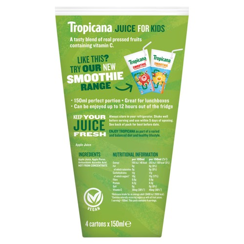 Tropicana Kids Pressed Apple Juice  thumbnail 3