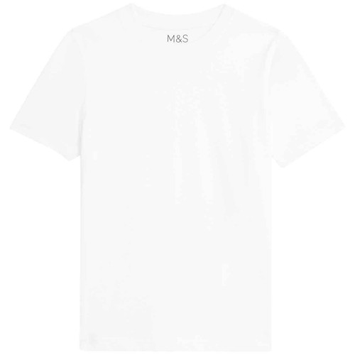M&S Unisex T-Shirt, 7-8 Years, White