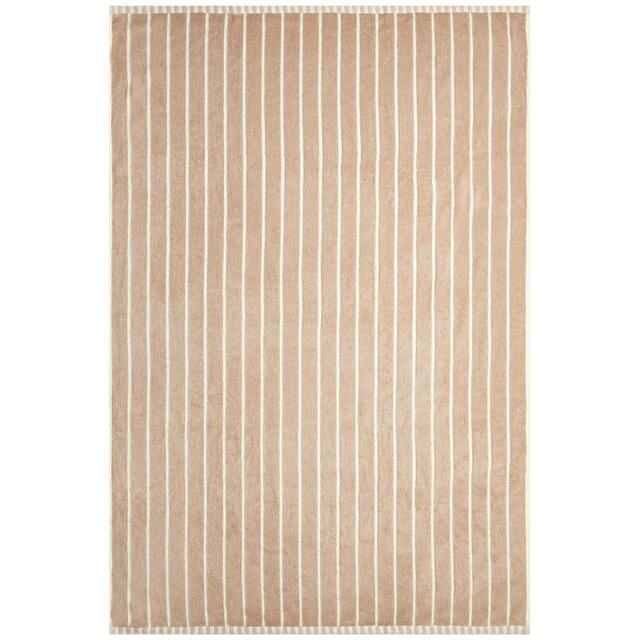 M&S Pure Cotton Carved Stripe Extra Large Towel, Natural thumbnail 2