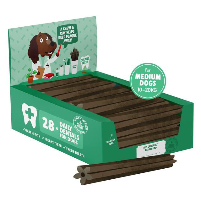 Denzel's Daily Dentals Medium Dog Peanut Butter, Peppermint & Parsley