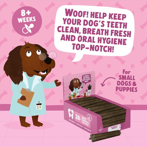 Denzel's Puppy Dental Sticks, Salmon, Spearmint & Coconut Oil thumbnail 5
