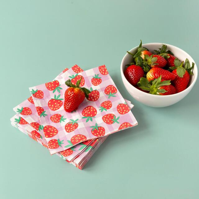 Talking Tables Strawberry Paper Napkins thumbnail 2