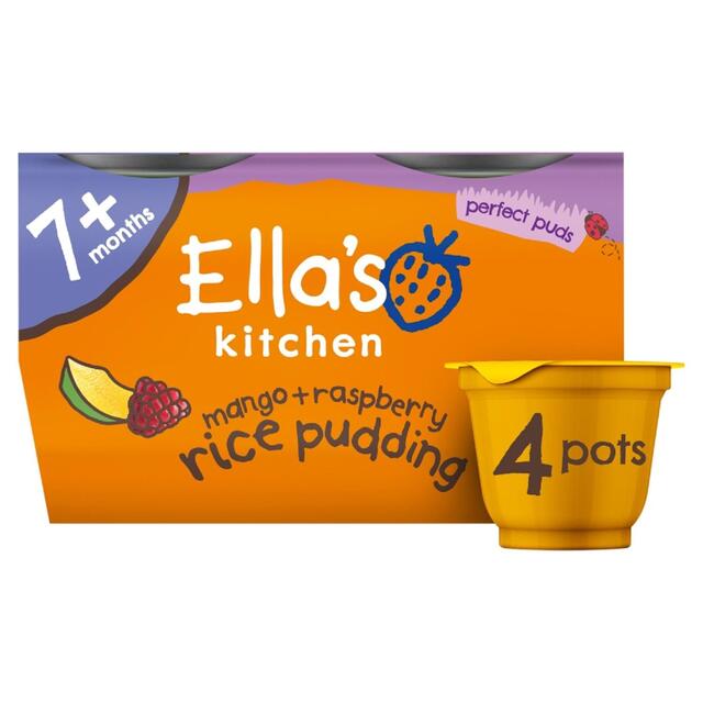Ella's Kitchen Organic Mango+Raspberry Rice Pudding Baby Pot 7m+