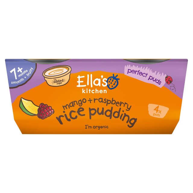 Ella's Kitchen Organic Mango+Raspberry Rice Pudding Baby Pot 7m+ thumbnail 2