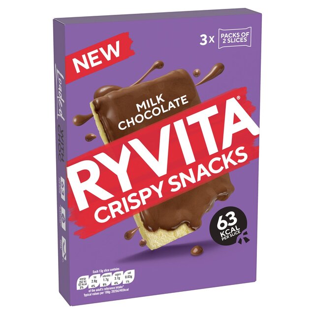 Ryvita Crispy Snacks Milk Chocolate Snack Packs thumbnail 2