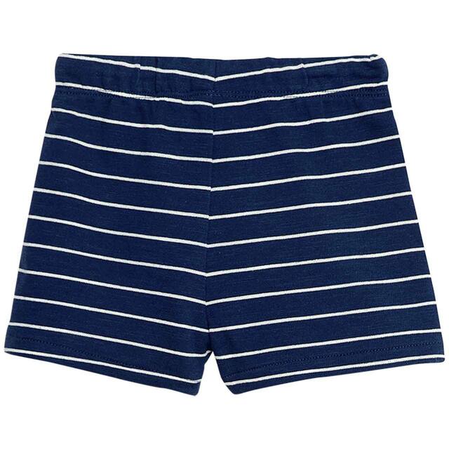 M&S Pure Cotton Striped Shorts, 0-3 Months, Blue thumbnail 3