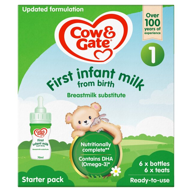 Cow & Gate 1 First Infant Baby Milk Formula Liquid Starter Pack From Birth thumbnail 2