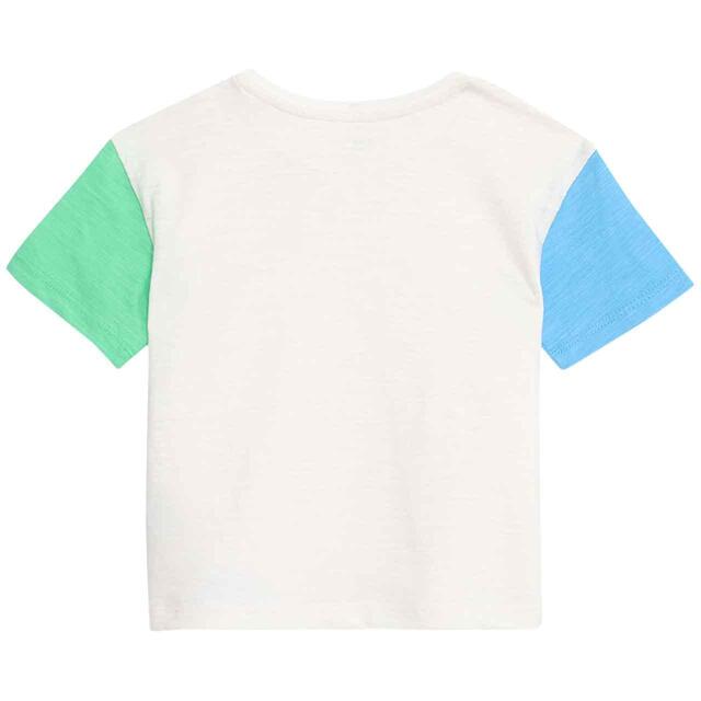 M&S Cotton Beach T-Shirts, 0-3 Months, Blue thumbnail 3