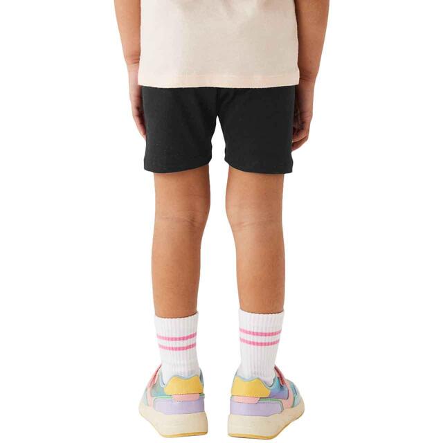 M&S Girls Cotton Rich Plain Shorts, 3 Pack, 2-7 Years, Black thumbnail 3