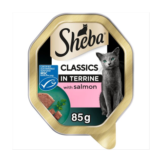 SHEBA Classics Cat Tray with MSC Salmon in Terrine