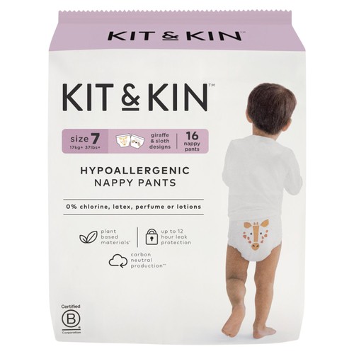 Kit & Kin Hypoallergenic Nappy Pants Size 7 (17+kg) thumbnail 2