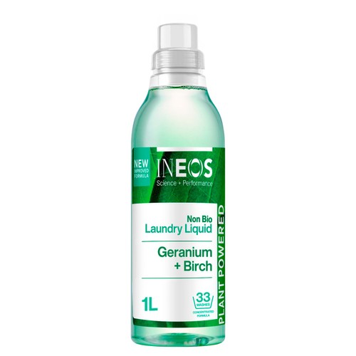 INEOS Non Bio Laundry Liquid Detergent Geranium + Birch 33 Washes