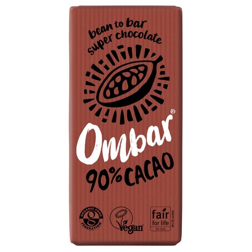 Ombar 90% Cacao Organic Vegan Fair Trade Dark Chocolate thumbnail 2