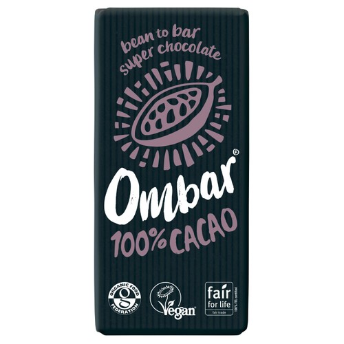Ombar 100% Cacao Organic Vegan Fair Trade Dark Chocolate thumbnail 2
