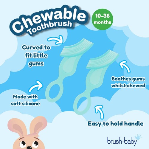 Brush-Baby Chewable Toothbrush Double Pack thumbnail 2