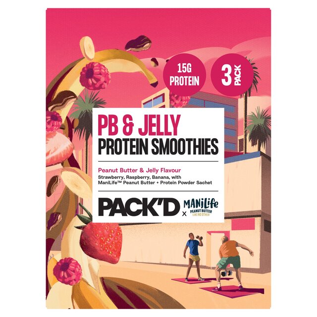PACK'D Peanut Butter & Jelly Protein Smoothie Kits