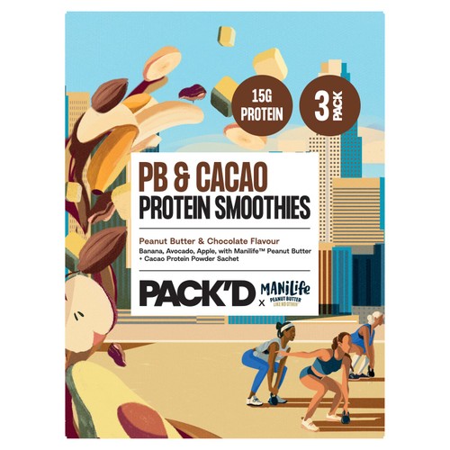 PACK'D Peanut Butter & Chocolate Protein Smoothie Kits