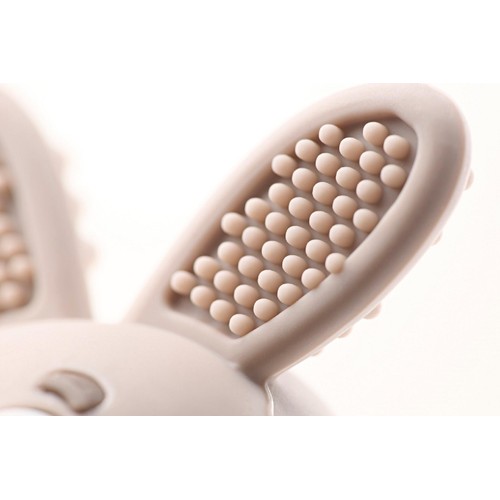 Bobbie Bunny Baby Teether Toy Cappuccino Grey thumbnail 5