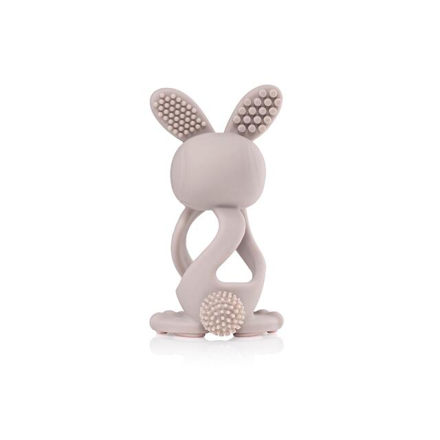 Bobbie Bunny Baby Teether Toy Cappuccino Grey thumbnail 3