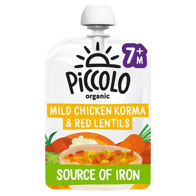 Piccolo Mild Chicken Korma & Red Lentils Organic Pouch 7mths+