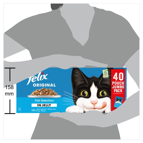 Felix Original Fish Selection in Jelly Wet Cat Food thumbnail 3