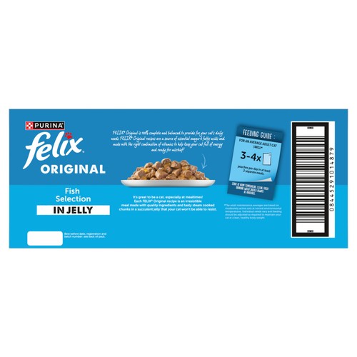 Felix Original Fish Selection in Jelly Wet Cat Food thumbnail 5