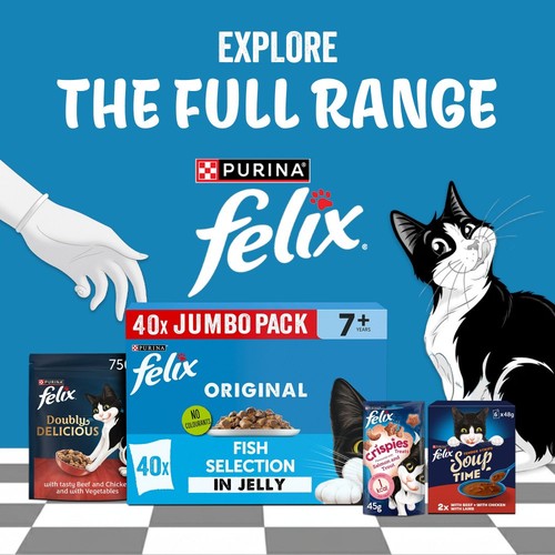 Felix Original Cat Food Senior 7+ Fish Selection in Jelly Wet Cat Food thumbnail 7