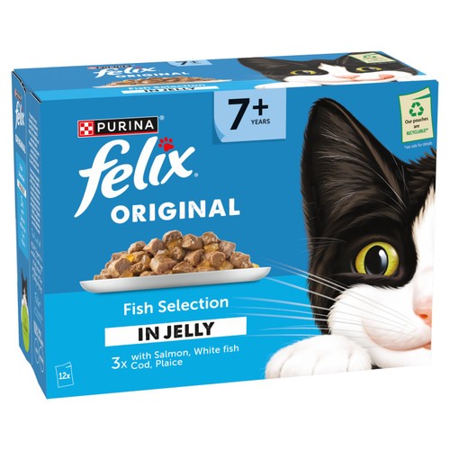 Felix Original Cat Food Senior 7+ Fish Selection in Jelly Wet Cat Food thumbnail 8
