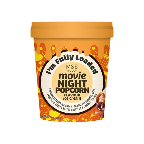 M&S Fully Loaded Movie Night Popcorn Flavour Ice Cream