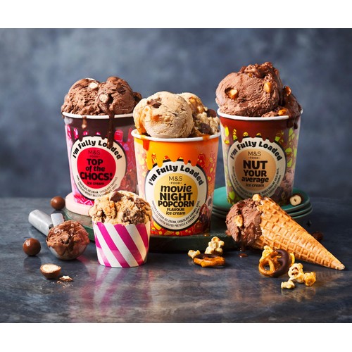 M&S Fully Loaded Movie Night Popcorn Flavour Ice Cream thumbnail 4