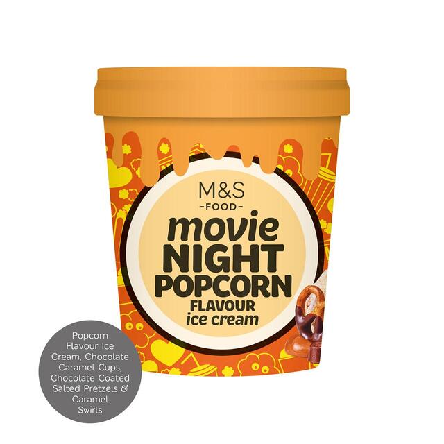M&S Fully Loaded Movie Night Popcorn Flavour Ice Cream thumbnail 2