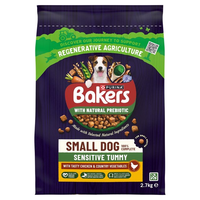 Bakers Small Dog Sensitive Tummy Chicken & Veg Dry Dog Food thumbnail 2