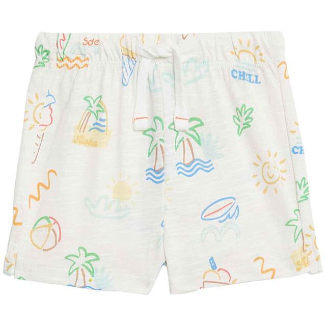 M&S Pure Cotton Shorts, 0-3 Years, Patterned thumbnail 2