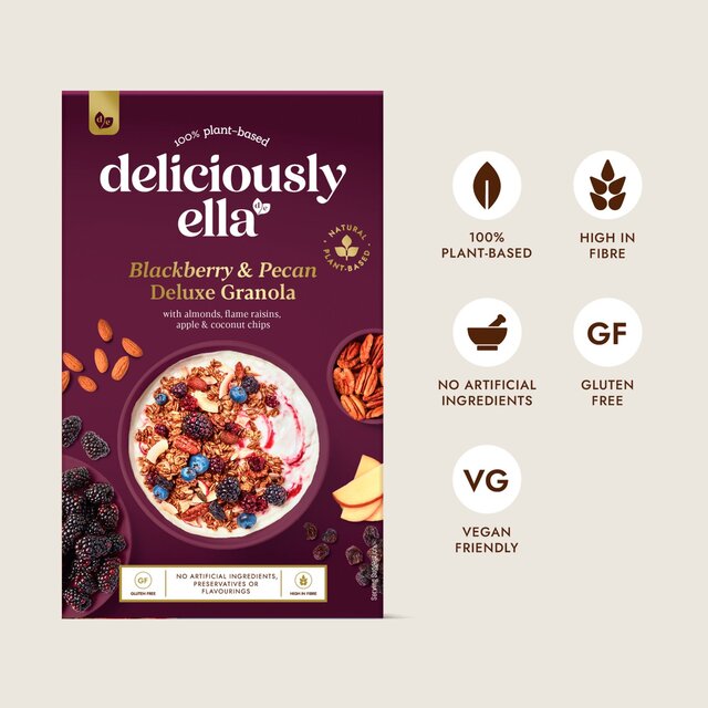 Deliciously Ella Blackberry & Pecan Deluxe Granola thumbnail 5