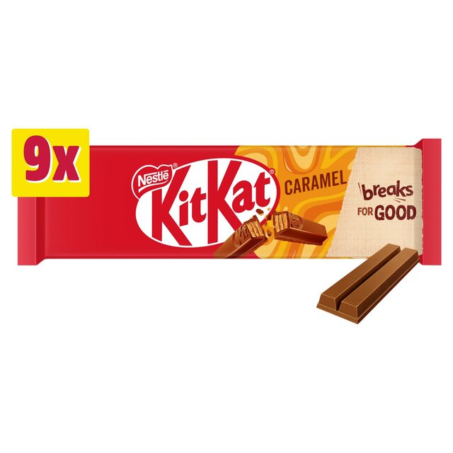 KitKat 2 Finger Caramel Chocolate Biscuit Bar, Multipack