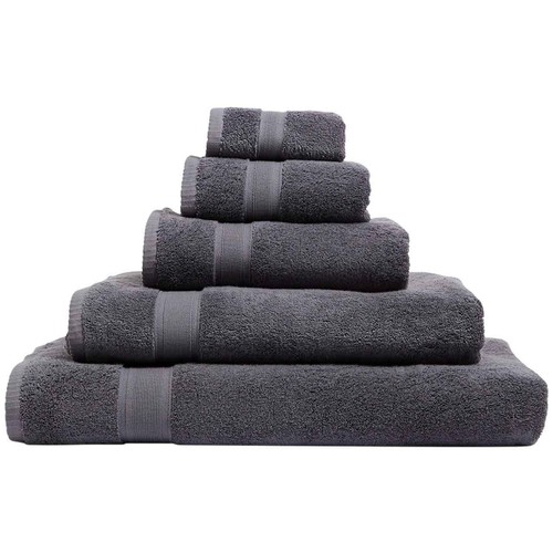 M&S Super Soft Pure Cotton Antibacterial Face Towel, Charcoall