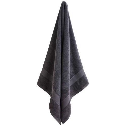 M&S Super Soft Pure Cotton Antibacterial Face Towel, Charcoall thumbnail 2