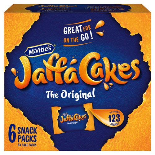 McVitie's Jaffa Cakes Original Biscuits Snack Pack 6 x 3 Cakes