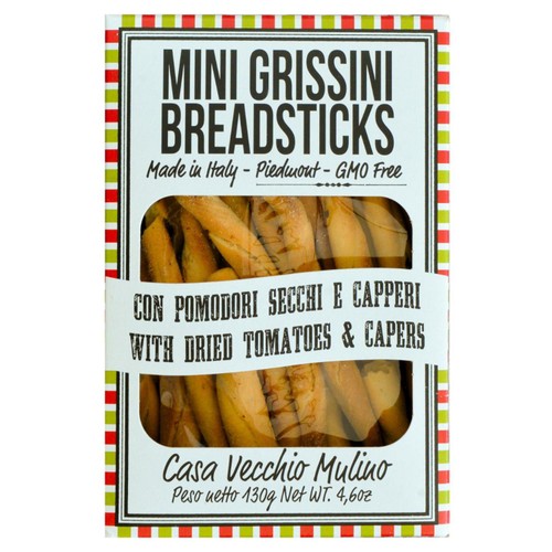 Vecchio Mulino Mini Grissini with Tomatoes & Capers