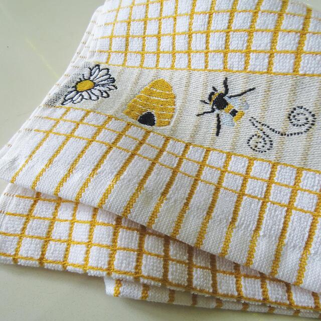 Poli-dri Jacquard  Honey Bees Tea Towel thumbnail 3